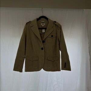 Tan Button-Up Women’s Petite Blazer
